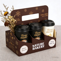 Porte-gobelets empilables pour 2, 4 ou 6 boissons, plateaux à emporter, porte-gobelets durables pour emporter, porte-gobelets à café pour service de livraison de nourriture