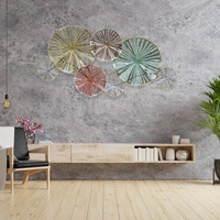 Muur Kunst Decor Metalen Kunst Muur Decor Goud Opknoping Metalen Luxe Nieuwjaar Decoratieve Moderne Abstracte Voor Thuis Ronde 3-15 Dagen