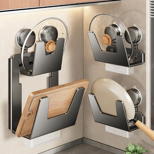 Support mural rectangulaire durable pour couvercles de casseroles, planches à découper et comptoirs de cuisine - Product Image 2