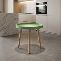 Table basse ronde en plastique moderne de luxe pour appartement et café, fournie directement par l'usine