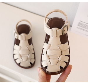 Chaussures Bébé Personnalisées Vente en Gros Sandales d'Été Fermées pour Nouveau-nés Chaussures Plates en Cuir Tendance pour Enfants - Product Image 4