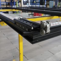 Porte pliante en aluminium multi-panneaux à simple rail, à rupture de pont thermique, étanche, pour jardin, restaurant, usine, personnalisable