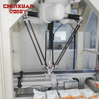 Mesin Terintegrasi Pengambilan, Penyortiran, dan Pengemasan Robot Paralel Kecepatan Tinggi Tiga Sumbu dengan Kontrol PLC, Beban Maksimum 14kg untuk Penyortiran Makanan