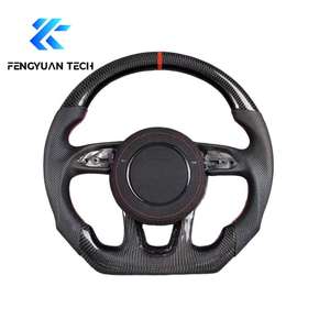 Volante de Fibra de Carbono con Luces LED para <span class=keywords><strong>Audi</strong></span> <span class=keywords><strong>A1</strong></span> A3 A4 A5 A6 A7 C5 C6 C7 C7.5 C8 B6 B7 B8 B8.5 B9 Gb 8v 8p B10 RS5 RS6 RS7 S5 S6 S7 - Product Image 2