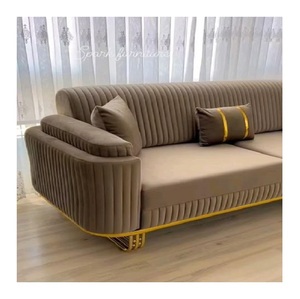 Phong Cách Hiện Đại Dễ Dàng Làm Sạch <span class=keywords><strong>Sofa</strong></span> Đặt Siêu Mềm Vải Bọc Gỗ Khung Trường Sử Dụng Trực Tiếp Từ Ấn Độ - Product Image 4