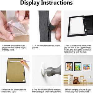 A4 Paper Kids Art cornici magnetiche apribili con Display per la casa decorazioni per bambini per Poster <span class=keywords><strong>foto</strong></span> <span class=keywords><strong>disegno</strong></span> immagini regalo - Product Image 5