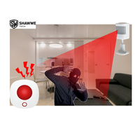 Kit Système d'Alarme WiFi Tuya avec Sirène Stroboscopique, Bouton SOS Panique, Capteur de Vibration, Matériau ABS et Sonnette à Commande à Distance via Application