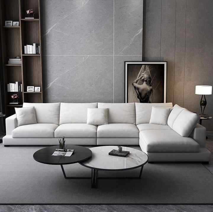 Modern Luxury Living Room Furniture L Shaped Sectional Sofa Set Nordic