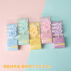 Velas Digitales de Números 0-9 para Cumpleaños Decoración de Fiesta Adornos para Pastel <span class=keywords><strong>al</strong></span> por Mayor Color Caramelo Macaron para Decoración de Pasteles - Product Image 5