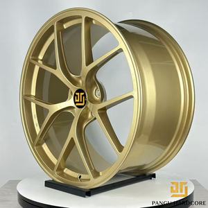 Rines de Aleación Forjados de Cinco Radios con Acabado Dorado Personalizado, 5x114.3 5x120 5x108, Compatibles con BMW, BENZ, AUDI - Product Image 1