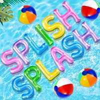 Lettres gonflables flottantes 20 pouces Splish Splash, 4 balles de plage, décoration de fête d'anniversaire sur le thème Hawaïen Luau et planche de surf, montage facile