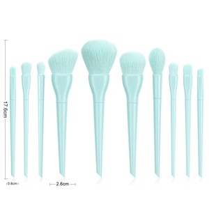 Juego de <span class=keywords><strong>brochas</strong></span> de maquillaje pequeñas profesionales de Color caramelo con estuche cosmético de PU, 10 piezas, <span class=keywords><strong>precio</strong></span> barato y logotipo personalizado - Product Image 5