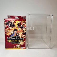 Boîte en acrylique transparent anglais trois capitaines se rassemblant pour One Piece Ultra Starter Deck ST-10 et ST-13 étui de protection d'affichage en acrylique