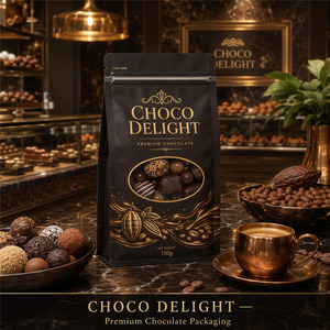Bolsa Premium para Trufas <span class=keywords><strong>de</strong></span> <span class=keywords><strong>Chocolate</strong></span> con Ventana, Fondo Plano Resellable, Bolsa <span class=keywords><strong>de</strong></span> Embalaje <span class=keywords><strong>de</strong></span> Alimentos con Papel <span class=keywords><strong>de</strong></span> Aluminio Dorado para Regalo <span class=keywords><strong>de</strong></span> Trufas <span class=keywords><strong>de</strong></span> <span class=keywords><strong>Chocolate</strong></span> - Product Image 6