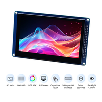 Layar IPS 4.3 inci 800*480 Modul LCD Paralel 16BIT |   Driver SSD1963 | Sentuhan Kapasitif