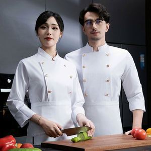 Chaqueta de Chef para Cocina, Uniforme de Trabajo Resistente a las Manchas, Diseño de Logotipo Personalizado al por Mayor, Ropa de Trabajo para Hombre, Chaqueta de Chef para Restaurante - Product Image 4