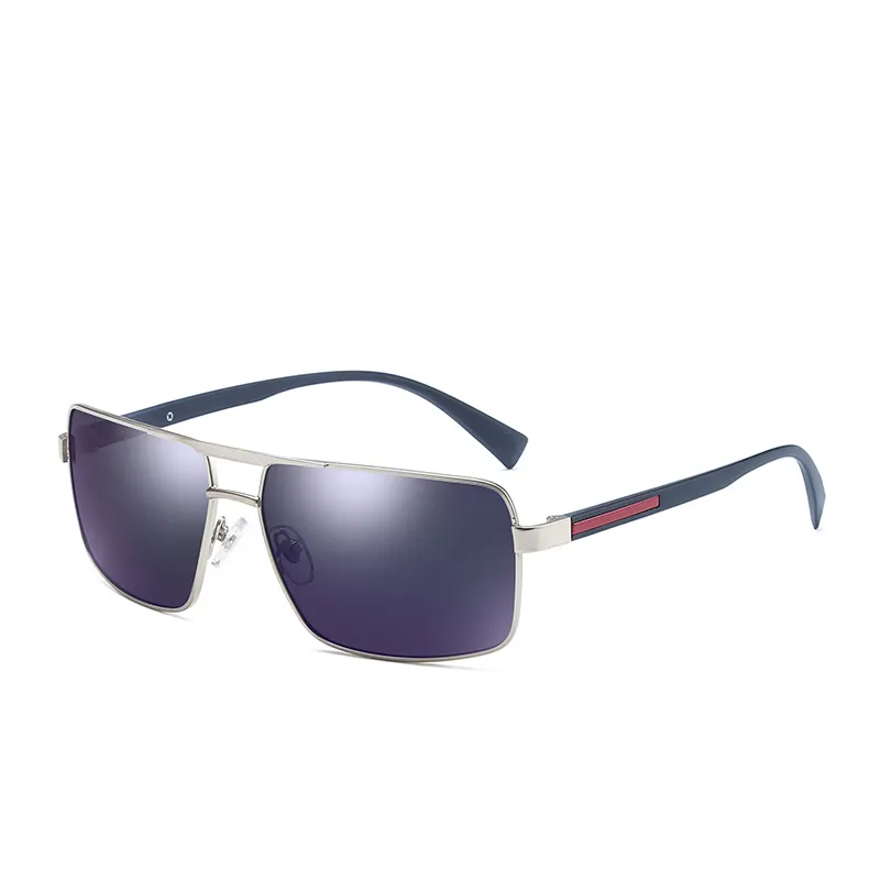 De Metal de lujo de gran tamaño cuadrado rectángulo al por mayor tonos UV400 Polorized gafas de deporte de los hombres