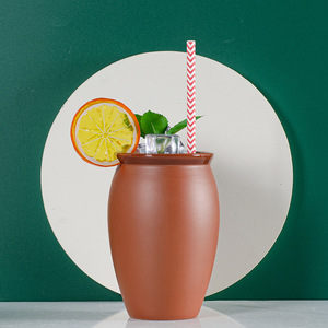 12 OZ Clay Mexican Cantaritos De Barro Pottery Copas De Vino <span class=keywords><strong>Para</strong></span> Tequila Margaritas <span class=keywords><strong>Mojitos</strong></span> - Product Image 2