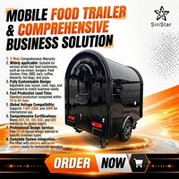 Chariot de Restauration Mobile Urbain Mini Camionnette à Hot-dogs et Glaces Entièrement Équipée pour la Vente Ambulante