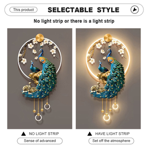 Tranh nghệ thuật động vật phong cảnh sang trọng hiện đại, tranh acrylic kim loại đèn LED 3D, tranh treo tường trang trí nhà cửa - Product Image 4