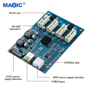 Altri accessori per <span class=keywords><strong>Computer</strong></span> M2 pci-e da 1X a 4 porte Express 1X slot Riser Card 3.0 Extender scheda adattatore scheda di espansione PCIE - Product Image 3