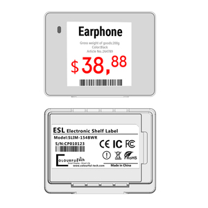 Etiqueta de Precio ESL de 1.54 Pulgadas, Diseño Nuevo, 3 Colores, Etiqueta ESL Delgada, Etiqueta Digital ESL para Farmacias y Tiendas Minoristas - Product Image 2