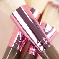 Kit d'outils de beauté professionnel 10 pièces, ensemble de pinceaux de maquillage pour fond de teint, fard à paupières, blush, poils synthétiques, idéal pour les voyages, pour un usage quotidien