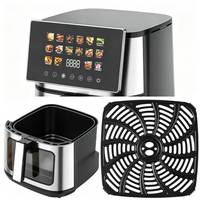 Freidora de Aire para Cocina, Horno de 8L de Gran Capacidad, 4 Tubos de Calentamiento, 16 Programas Preestablecidos, Freidora de Aire con Temporizador y Control de Temperatura