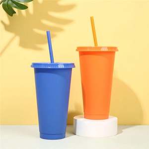 Nuevo - Vaso Tumbler Brillante de Gran Capacidad de 24 Onzas con Pajita de Plástico, Antiderrames, para Fiestas, Unisex - Product Image 5