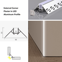 Profilé en aluminium LED encastré pour cloison sèche, pour éclairage linéaire et décoration intérieure