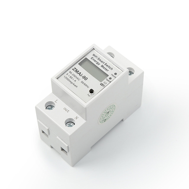 Tuya Smart WiFi Single-Phase Digital Energy Meter LCD Display Electric Energy Monitor Remote Control Relay High Accuracy CE