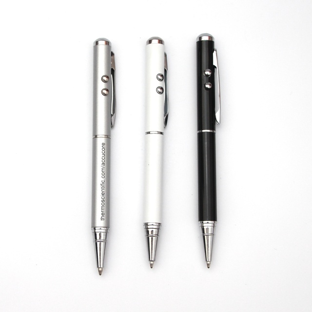 Metal Promotional 4 in 1 Laser Pointer Pen Stylus Pen for Touch Screens With Led Flashlight