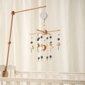 Culla/culla starry night nursery mobile in legno e feltro mobile nursery decor - Product Image 4