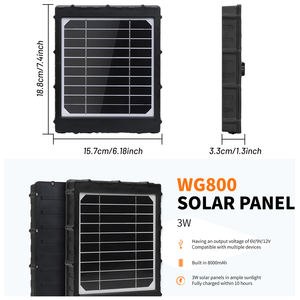 Pannello solare per la caccia al sentiero macchina fotografica 12V/9V/6V costruito In 8000mAh 18650 Li batteria USB DC5521 spina impermeabile - Product Image 3