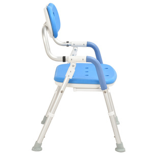 Chaise de douche pliable, réglage de la hauteur sur 5 niveaux, siège antidérapant pour une utilisation en toute sécurité dans la salle de bain - Product Image 3