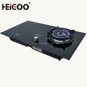 China Manufacturer Template Glass Induction Hob Cooker House Gas Stove both with Timer