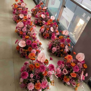 DKB 50Cm 60Cm 70Cm 80Cm Large Rose Flower Arrangement Wedding <b>Table</b> Flowers Centerpieces Silk Artificial Pink Flower Ball - Product Image 1