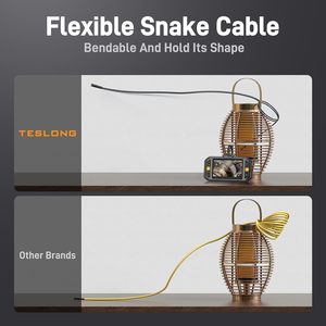 <span class=keywords><strong>Endoscope</strong></span> à double objectif <span class=keywords><strong>Teslong</strong></span>, caméra d'inspection mécanique, sonde flexible à fibre optique, pour l'automobile/HVAC - Product Image 6