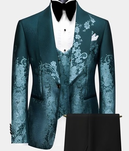 Su misura abito floreale in smoking da uomo da sposa classico con Tuxedo da uomo 3 pezzi 3 pezzi - Product Image 4
