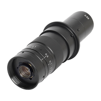 Objectif optique réglable SAQNTID avec zoom C-mount pour caméra industrielle, oculaire, loupe, objectif de microscope