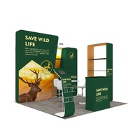 Stand d'exposition en aluminium sur mesure 10x10 pieds, montage sans outil, design moderne, stand de salon professionnel