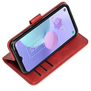 Nuevo estilo de cuero Flip TPU funda de teléfono para TCL 403 T 40 XE 502 XL 505 M23 Smart4 PU ranura con tarjeta cubierta de teléfono celular - Product Image 3