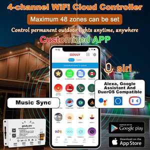 Rgbw הוביל ענן wifi שליטה קבוע תאורה חג ip68 הוביל אורות חג המולד 48v 30 מ "מ 4-תיל אורות קבוע חיצוני אורות - Product Image 3