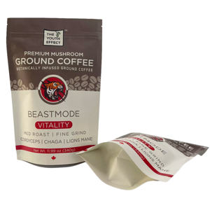 Bolsa de Papel Kraft Mate de 60g, Impresa con Grabado, Resistente a la Humedad, con Cierre Hermético a Prueba de Niños, para Snacks, Papas Fritas y Otros Alimentos - Product Image 1