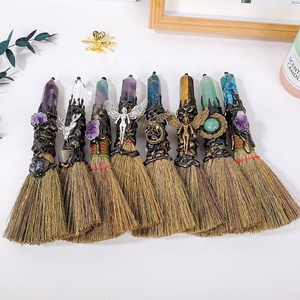 Bán buôn chữa bệnh tự nhiên đá thủ công tinh thể pha lê điểm cột ma thuật phù thủy chổi - Product Image 5