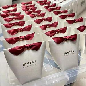 China Yiwu Supplier Selling Factory Direct Wholesale India Wedding <strong>Chocolate</strong> Favors Gold Print White Candy <strong>Merci</strong> Boxes for Party - Product Image 4