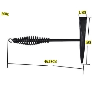 Marteau de soudage 28 cm, manche à ressort, 300 g, en acier, pour l'élimination des scories de rouille, utilisation sur robinet - Product Image 1