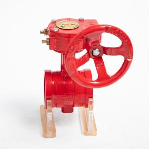 วาล์วผีเสื้อแบบมีร่อง DN80 สำหรับดับเพลิง วาล์วผีเสื้อแบบเกียร์หมุนด้วยมือ - Product Image 5