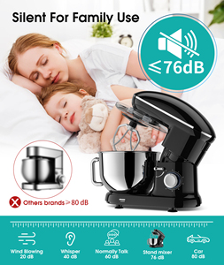 Chuyên nghiệp 4.5L 5.5L điện đứng máy trộn thức ăn cho nhà bếp nướng bánh bột & bánh mì bao gồm trộn bát - Product Image 4