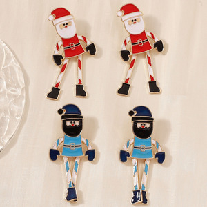 Pendientes de Santa Claus para Navidad, de aleación esmaltada, elegantes y a la moda, para uso diario de mujer - Product Image 5